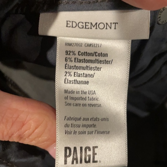 PAIGE EDGEMONT  Denim Jeans Ankle Gray skinny Pants Moto Size 24 Small Sz 0 Punk - Picture 6 of 6